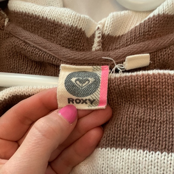 Roxy stripes long open front sweater - Picture 3 of 5